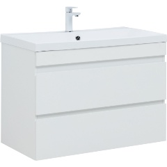 Изображение товара Тумба под раковину AQUANET Нота new 90 белый глянцевый подвесной