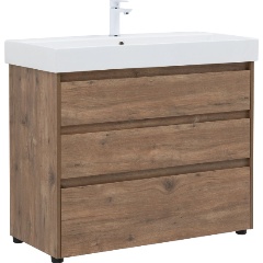 Изображение товара Тумба под раковину AQUANET Nova Lite 100 (SLIM SYNERGY) 3 ящ. цв. дуб рустикальный (302480)