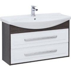 Изображение товара Тумба под раковину AQUANET Остин 105 см белый глянец дуб кантербери