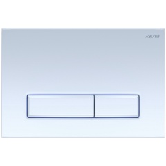 Изображение товара Панель смыва Aquatek Slim Белая глянец (клавиши прямоугольные) KDI-0000021