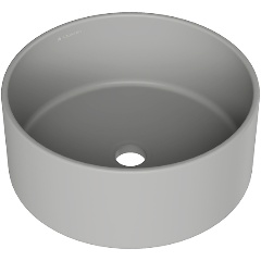 Изображение товара Раковина накладная Aqueduto ESPIRAL круглая D400, серый матовый