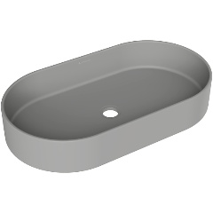 Изображение товара Раковина накладная Aqueduto ESPIRAL овальная 390*600, серый матовый
