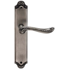 Изображение товара Ручка дверная на длинной планке ARCHIE GENESIS ACANTO BL. SILVER (PS), черн.серебро