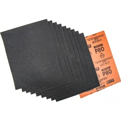 Изображение товара Бумага наждачная водостойкая ARNEZI 23x28, P80 DIY, 10 шт.