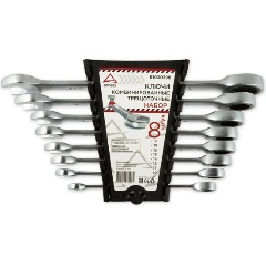 Изображение товара Набор комбинированных ключей ARNEZI R1030398 8 предметов трещоточные без чехла