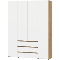 Изображение товара Шкаф АРНИКА МЕБЕЛЬ четырехстворчатый Некст 1, Дуб золотой, Белый