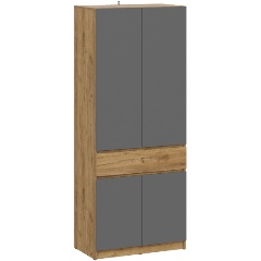 Изображение товара Шкаф АРНИКА МЕБЕЛЬ двухстворчатый с ящиком "Авиньон", Графит