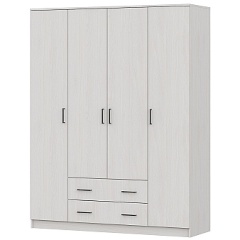 Изображение товара Шкаф АРНИКА МЕБЕЛЬ ШК 1 Ясень Анкор светлый 160x205 см с 4 дверями и ящиками