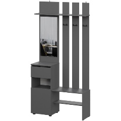 Изображение товара Вешалка Арника Мебель с зеркалом Денвер графит современная мебель для хранения