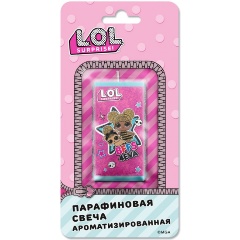 Изображение товара Ароматизированная свеча ND Play LOL в торт, бирюзовая с ярко-розовым