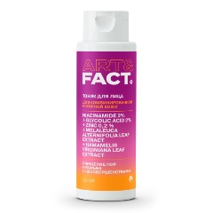 Изображение товара Тоник для лица ART&FACT для очищения пор Niacinamide 2 %+Glycolic Acid 2 %, 150 мл