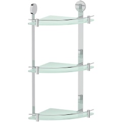 Изображение товара Стеклянная тройная угловая полка Artwelle Harmonie HAR 041 24 см