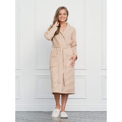 Изображение товара Халат унисекс Arya вафельный Pamira Бежевый, L