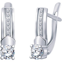 Изображение товара Серьги ATOLL JEWELRY 22133-925 из серебра с фианитом