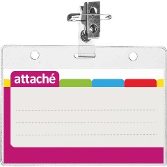 Изображение товара Бейдж ATTACHE 120х87мм металл зажим/булавка (10шт.) 1065БГК