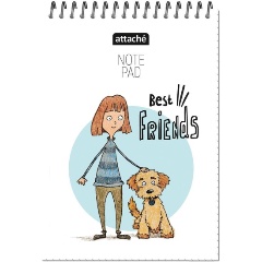 Изображение товара Блокнот ATTACHE А5 на 60 листов, клетка, твердая обложка