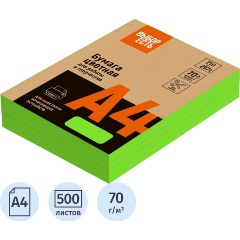 Изображение товара Бумага цветная ATTACHE (зеленый неон), 70г, А4, 500 л