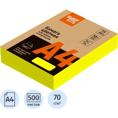 Изображение товара Бумага цветная ATTACHE (желтый неон), 70г, А4, 500 л