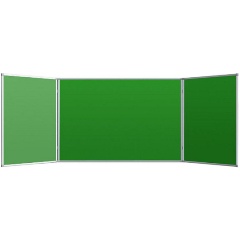 Изображение товара Доска магнитно-меловая/маркерная 100x300 см трехсекционная лаковая алюминиевая рама Attache