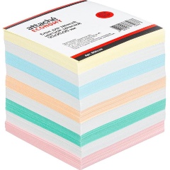 Изображение товара Блок для записей Блок-кубик ATTACHE ЭКОНОМ запасной 9х9х9 цветной 60-80 г