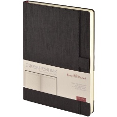 Изображение товара Недатированный ежедневник ATTACHE А5 MARSEILLE черный с карманом и справочниками