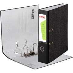 Изображение товара Папка-регистратор ATTACHE Комус мрамор.карт 75мм черн кореш,бум/бум,карм.кор,мет.уг