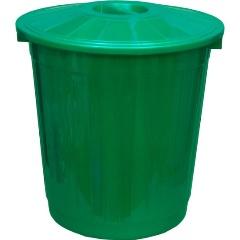Изображение товара Бак АВАНГАРД-ПЛАСТ с крышкой 50 л зеленый, пластиковый контейнер для отходов