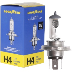 Изображение товара Автолампа Goodyear Н4 12V 60/55W P43t