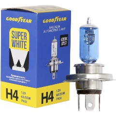 Изображение товара Автолампа Goodyear Н4 12V 60/55W P43t Super White