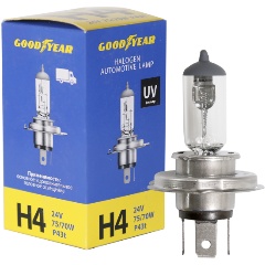 Изображение товара Автолампа Goodyear H4 24V 75/70W P43t для грузовых автомобилей