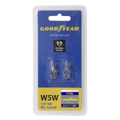 Изображение товара Автолампа накаливания Goodyear GY015206 W5W 12V 5W W2.1x9.5d