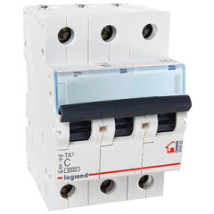 Изображение товара Автоматический выключатель Legrand TX3 3P 6A (С) 6000, 404053