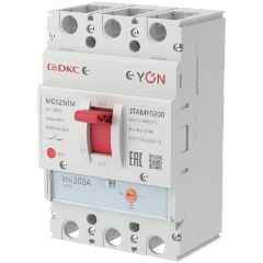 Изображение товара Автоматический выключатель силовой DKC YON MGS250 3P 160-200A 36kA, MGS250N-3TAMF0200