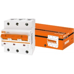 Изображение товара Автоматический выключатель TDM Electric ВА47-125 3Р 80А 15кА х-ка D (SQ0208-0034)