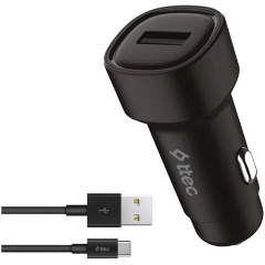 Изображение товара Автомобильное зарядное устройство TTEC SmartCharger 2.4A USB-C кабель черный