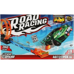 Изображение товара Автотрек ТЕХНОДРАЙВ 1905C100-R машинка инерционная, 19 деталей