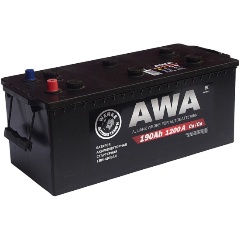 Изображение товара Аккумулятор AWA, 218x222x513, прямая полярность грузовая, 190 Ач, 6СТ190(4)