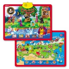 Изображение товара Двусторонний говорящий плакат АЗБУКВАРИК 2066 с Пушкиным и Россией, интерактивный для детей