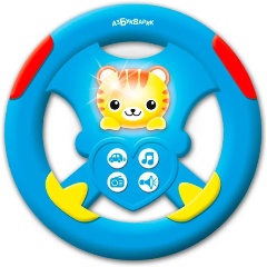 Изображение товара Музыкальная игрушка АЗБУКВАРИК 28318-0 Руль музыкальный Бип-бип Голубой