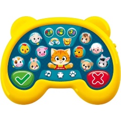 Изображение товара Музыкальная игрушка АЗБУКВАРИК 4630027296009 Игровая приставка малыша Котик Всезнайка