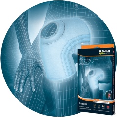 Изображение товара Согревающий бандаж на коленный сустав, усиленный B.WELL, W-339/M