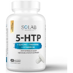 Изображение товара БАД SOLAB 5HTP с глицином теанином и витамином В6 60 капсул