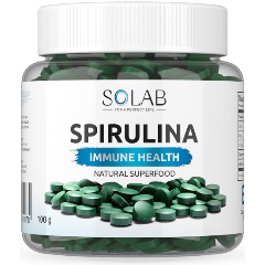 Изображение товара БАД SOLAB Спирулина в таблетках, 100 грамм, пд