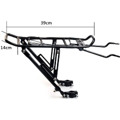 Изображение товара Багажник для велосипеда 00-170327 алюм.H023 универ.с упорами на перья,сборный, подходит для диск торм. черный HORST