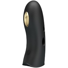 Изображение товара Вибронасадка на палец BAILE Черная с электростимуляцией Marico