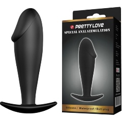 Изображение товара Анальная пробка BAILE из силикона 10 см черная гипоаллергенная безопасная