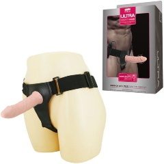 Изображение товара Страпон BAILE Телесный с вибрацией Ultra - 15,5 см.