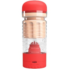 Изображение товара Мастурбатор-вагина BAILE Emily в красной колбе с вибрацией 17.9 см