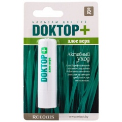 Изображение товара Бальзам для губ Relouis Доктор+ Алое вера Защита и питание 189 рублей