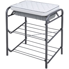 Изображение товара Банкетка Nika НБ2/С темно-серый/светло-серый